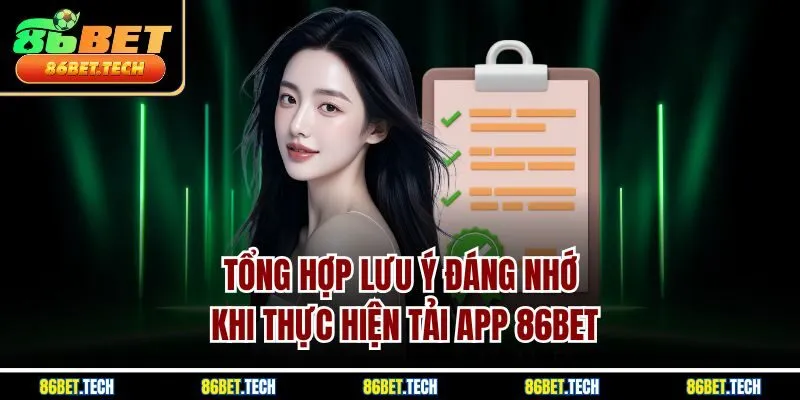Tổng hợp lưu ý đáng nhớ khi thực hiện tải app 86BET